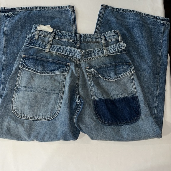 FREE PEOPLE WE THE FREE Waterfalls Baggy Wide Leg Jeans, 25 S - Picture 8 of 15